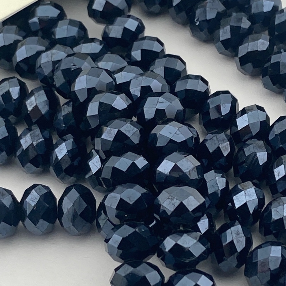 Jewelry Making Beads 8 Strands Glass Beads Crystal Hermatite Roundel 10x12MM